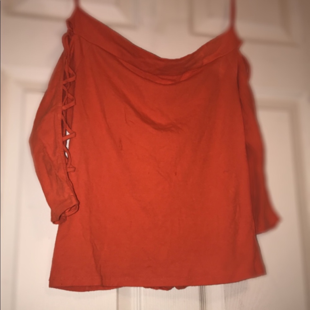 Love j Orange and blue long sleeves shirt